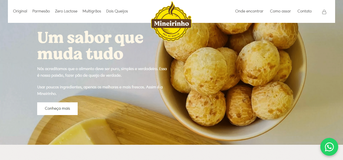 case pão de queijo mineirinho